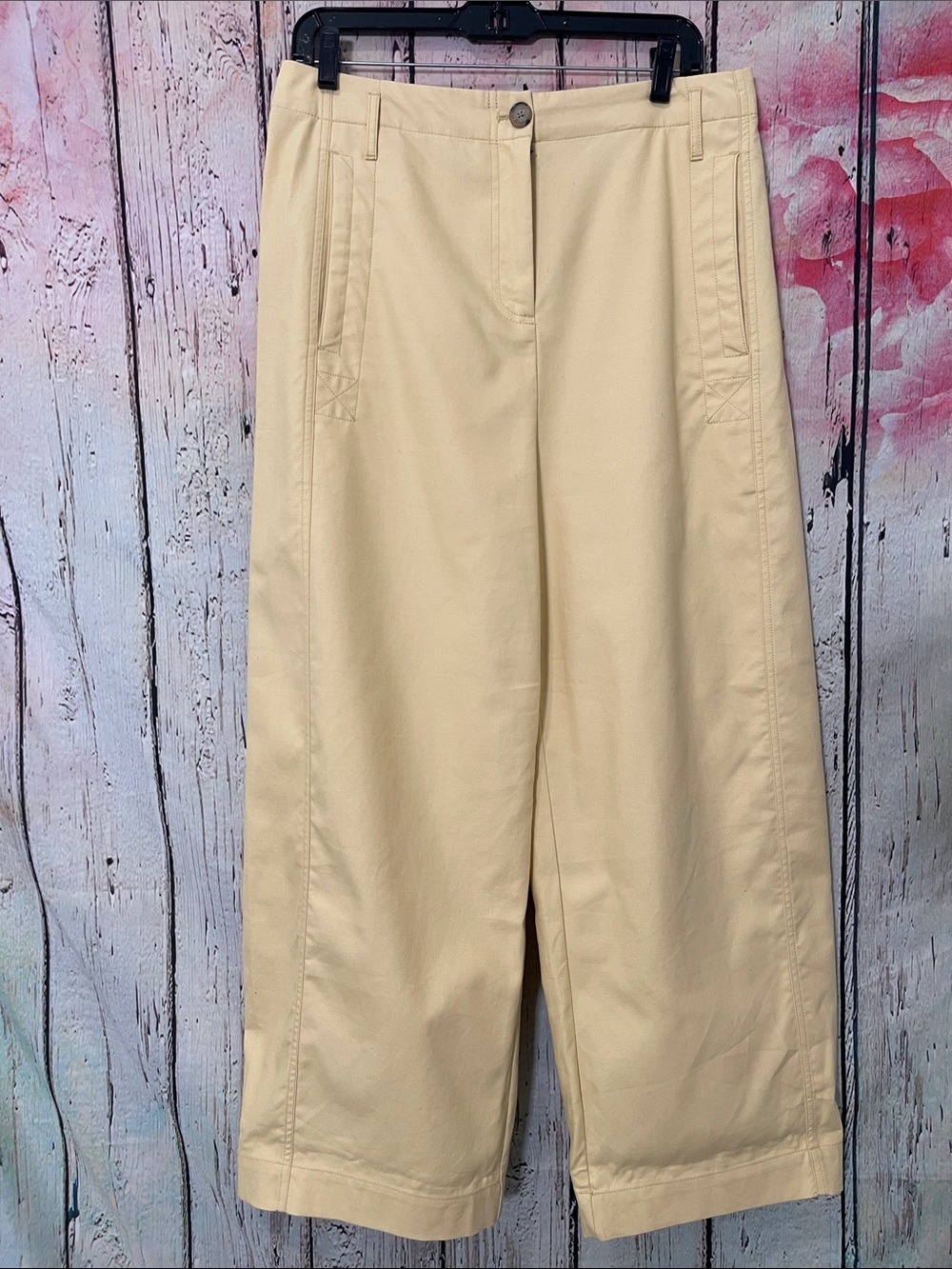 Banana Republic Butter Yellow Ultra High Rise Barrel Soft Chino 12 Petite